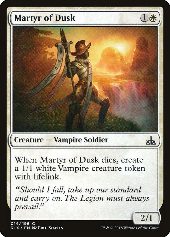 Martyr of Dusk [Rivals of Ixalan] | La Crypte