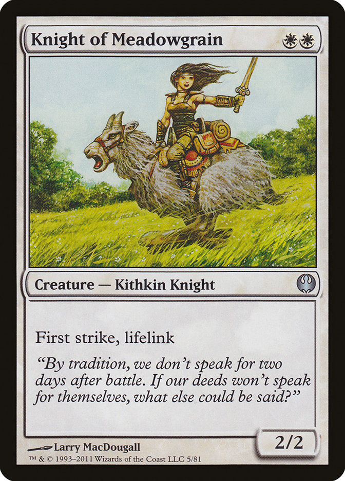 Knight of Meadowgrain [Duel Decks: Knights vs. Dragons] | La Crypte