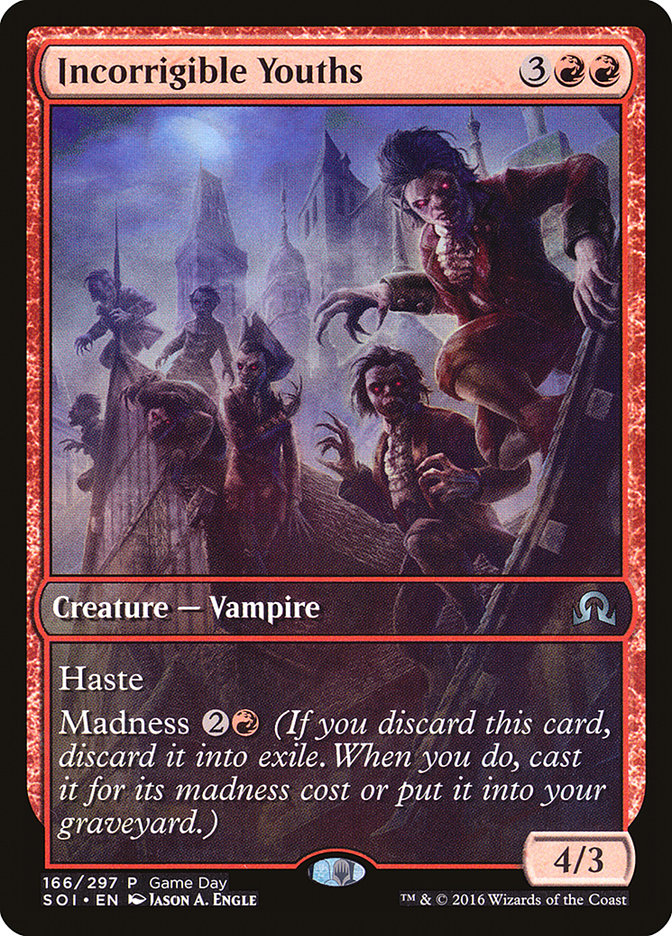 Incorrigible Youths (Game Day) (Extended Art) [Shadows over Innistrad Promos] | La Crypte