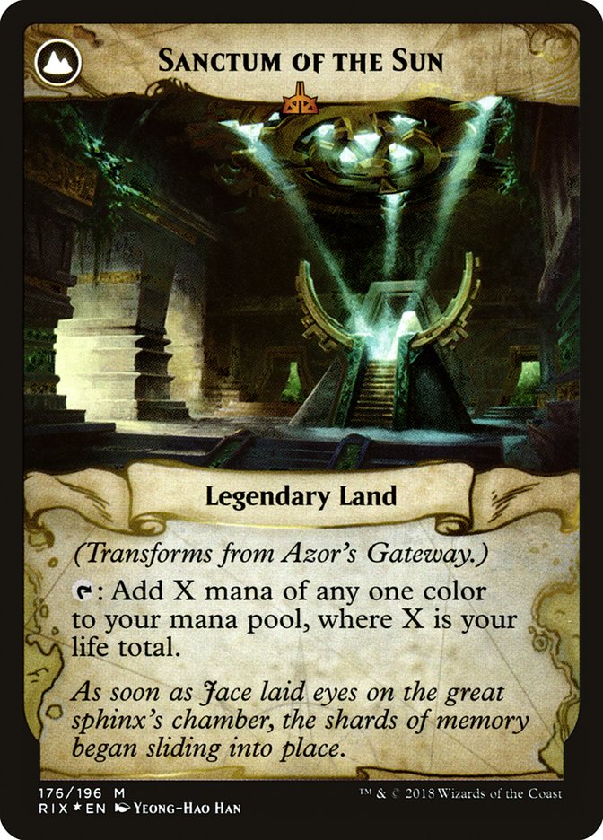 Azor's Gateway // Sanctum of the Sun [Rivals of Ixalan Prerelease Prom Azor's Gateway // Sanctum of the Sun [Rivals of Ixalan Prerelease Prom