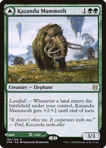 Kazandu Mammoth // Kazandu Valley [Zendikar Rising] – La Crypte