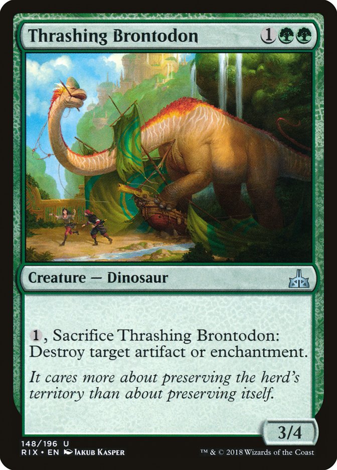 Thrashing Brontodon [Rivals of Ixalan] | La Crypte