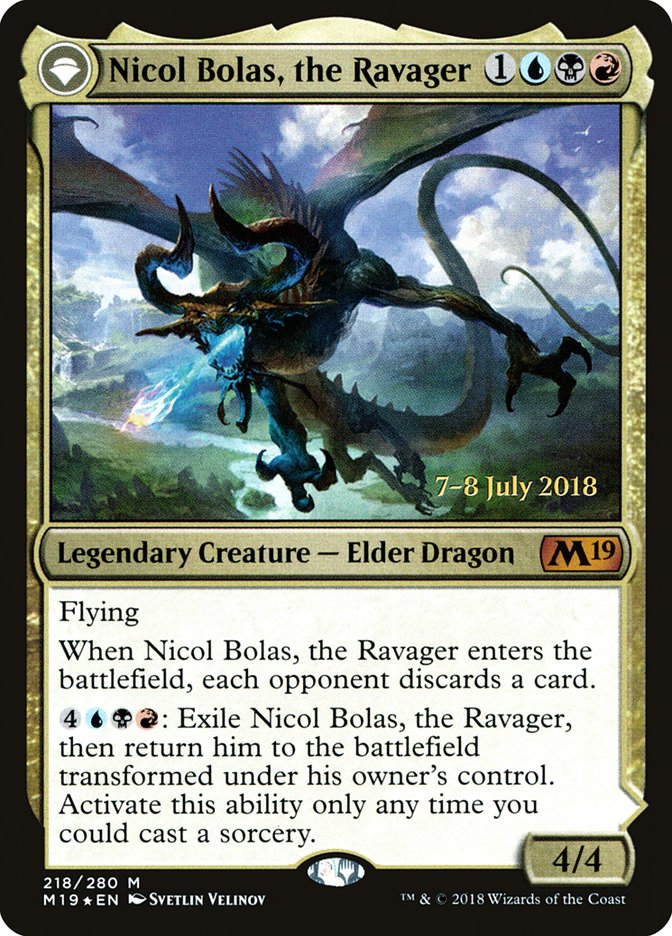 Nicol Bolas, the Ravager // Nicol Bolas, the Arisen [Core Set 2019 Pre Nicol Bolas, the Ravager // Nicol Bolas, the Arisen [Core Set 2019 Pre