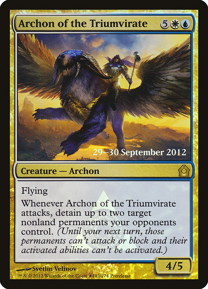 Archon of the Triumvirate [Return to Ravnica Prerelease Promos] | La Crypte